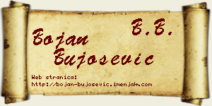 Bojan Bujošević vizit kartica